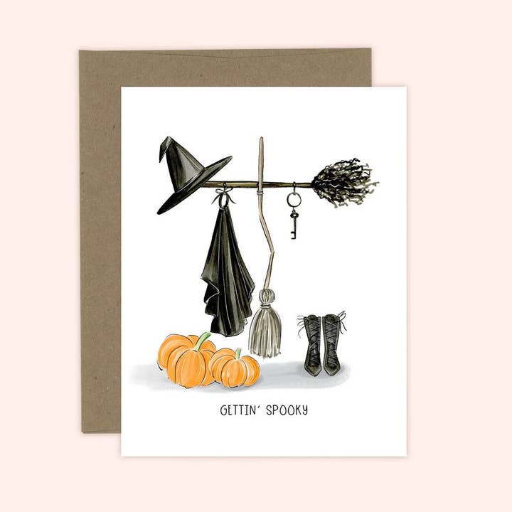 Spettrale! Biglietto di auguri di Halloween per la vendita all'ingrosso da parte di Almeida Illustrations