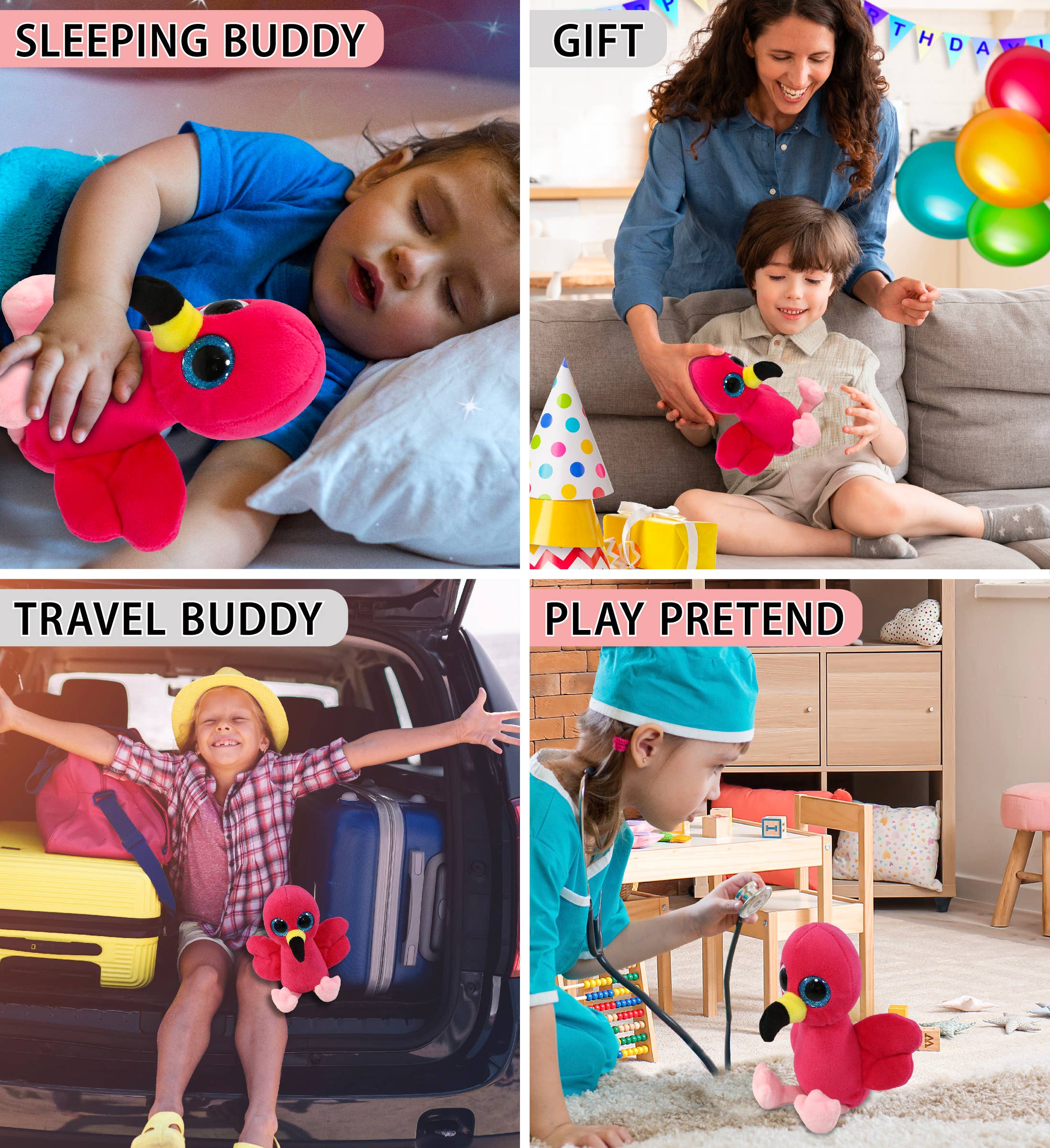 Cota Global – Großhandel Kuschel-/Plüschtier – Kind & Baby – Großes Kuscheltier - Flamingo3