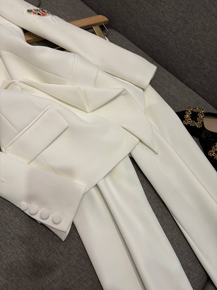 Negro Conjunto de traje de diamante con mariposa 3D hecha a mano SY402 de venta al por mayor en Faire9