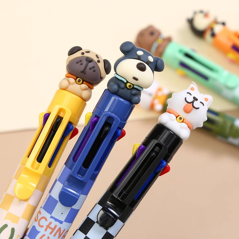 BCmini - Wholesale Pen - 23029 Dog 8-Color Retractable Ball Pen-242