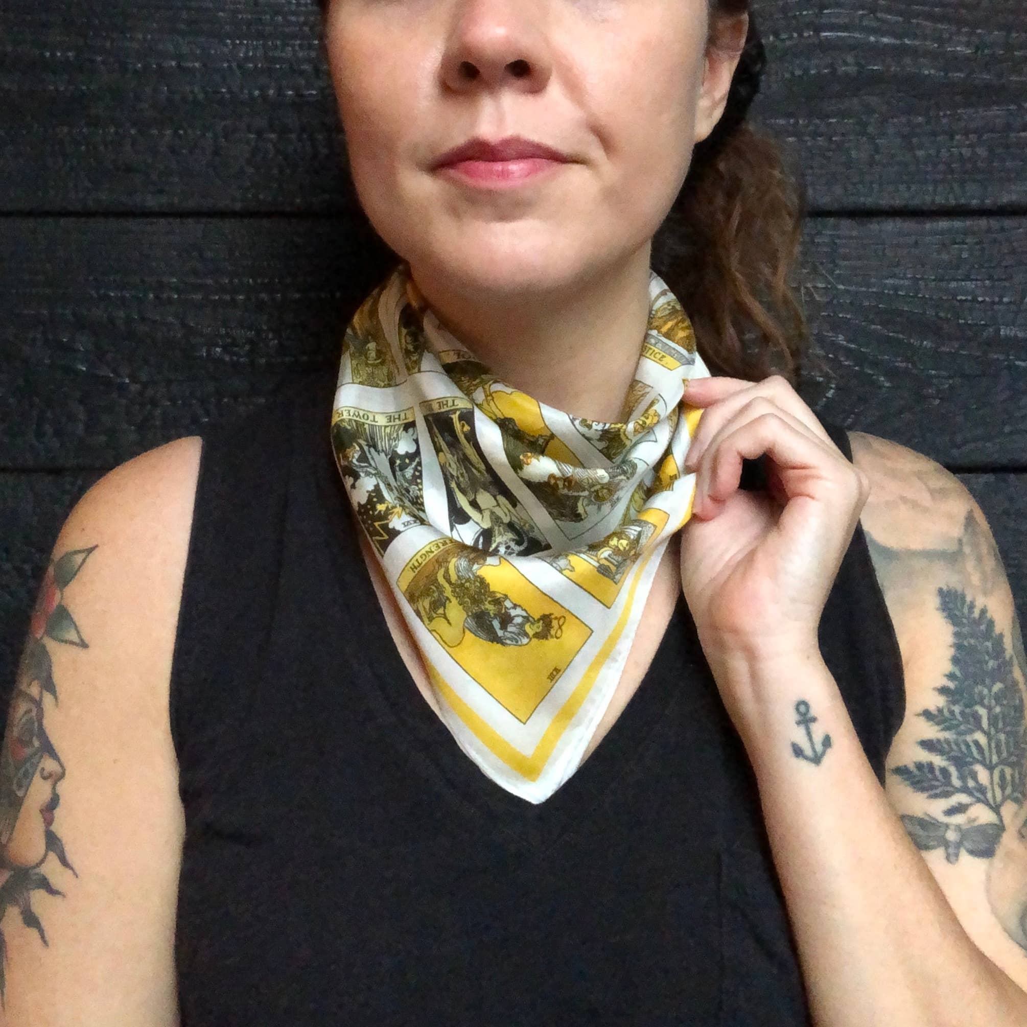 Curious Prints - Wholesale Scarf - Women's - 100% Silk Scarf Tarot Card Bandana Tapestry0