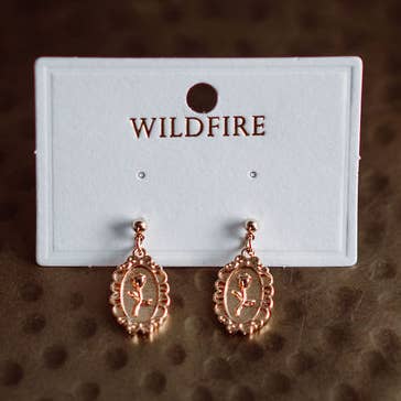 Vintage Gold Flower Stud Earrings for wholesale by Wildfire LLC