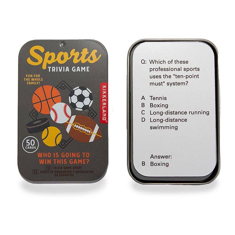 Kikkerland Design Inc - Wholesale Card Game - Sports Trivia Game1