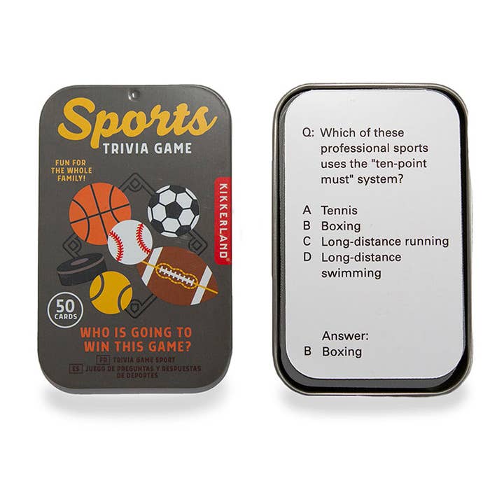 Kikkerland Design Inc - Wholesale Card Game - Sports Trivia Game1