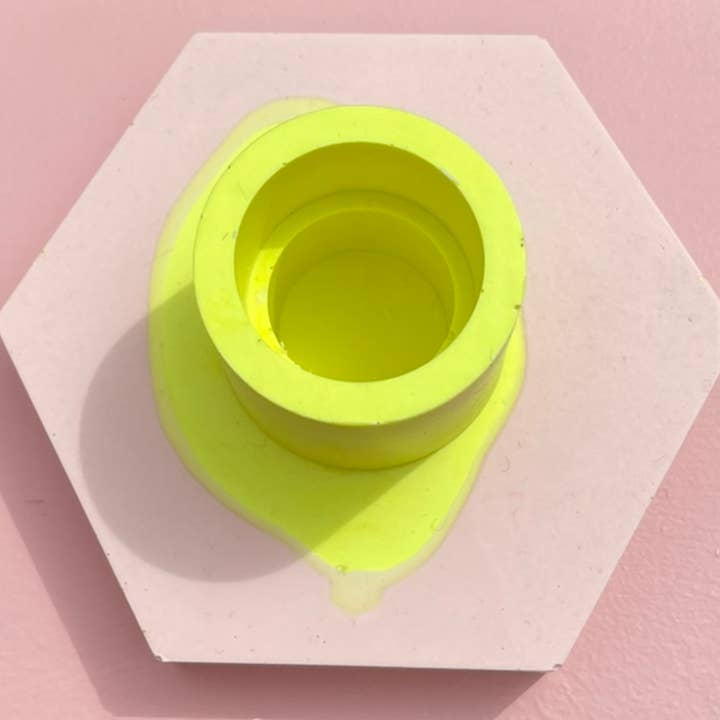 Portavelas - Rosa y amarillo neón para venta al por mayor de Made By Robyn