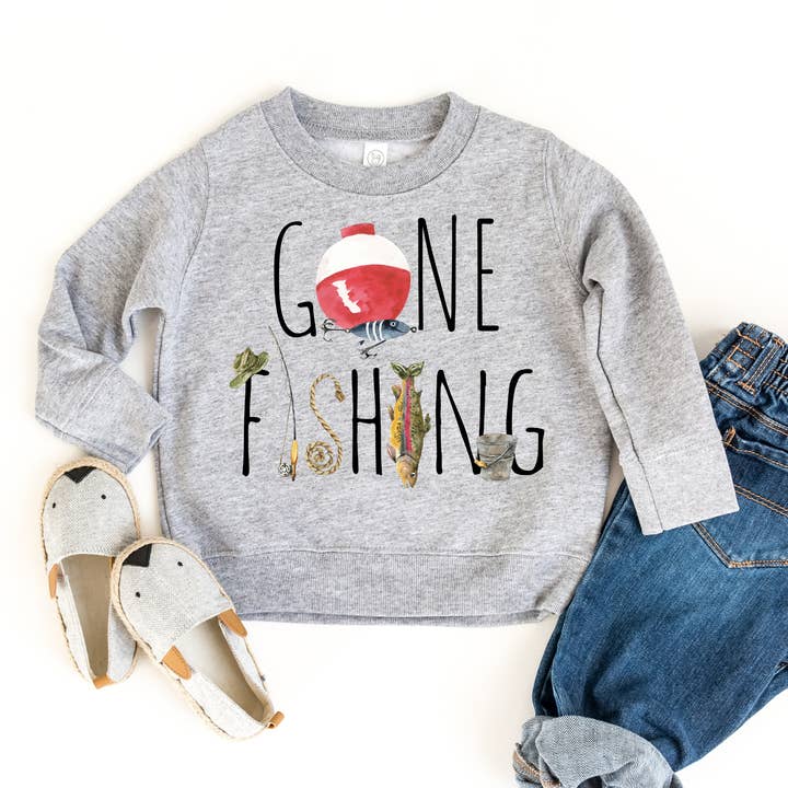 Kids Gone Fishing Sweatshirt for wholesale by ZZ Threadz