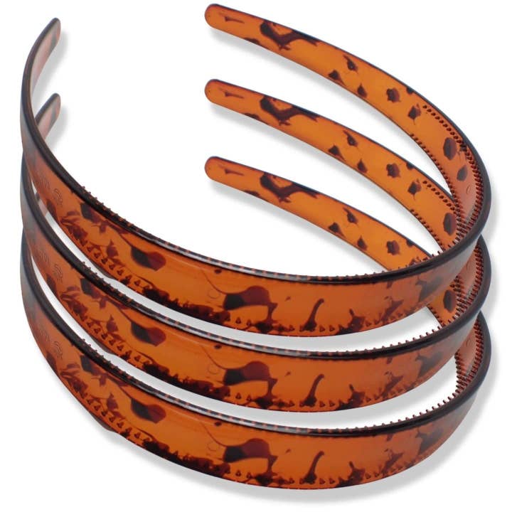 Topkids Accessories - Wholesale Fashion headband – women's - Plastic Alice Bands Hair Bands Head Bands Black Clear Tortoise Tort Brown Hairband Headband Aliceband Women Girls Men Boys Wide Teeth Comb - Pack of 325