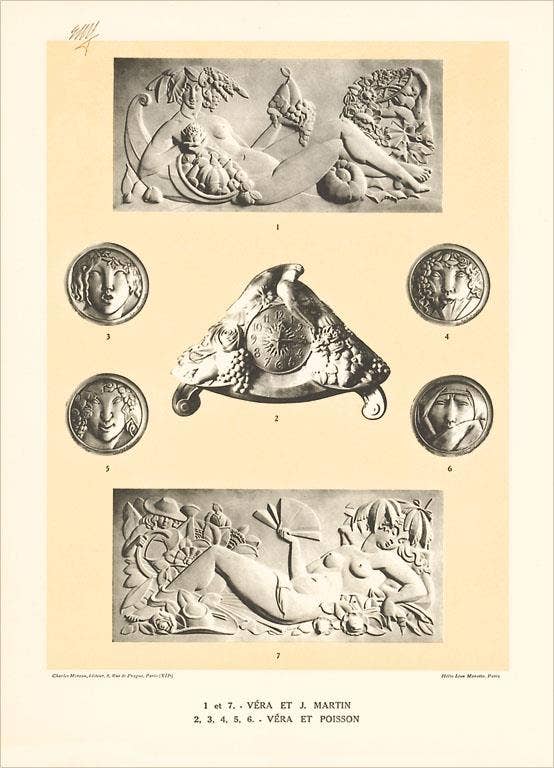 Found Image Press – wholesale Sticker – Sticker DA-719 Vera, Martin et Poisson Bas Reliefs0