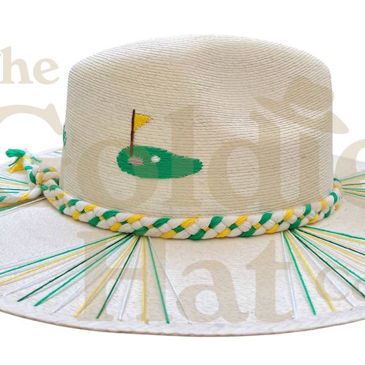 Hole in One Green Palm Hat for wholesale by The Goldie Hat Co