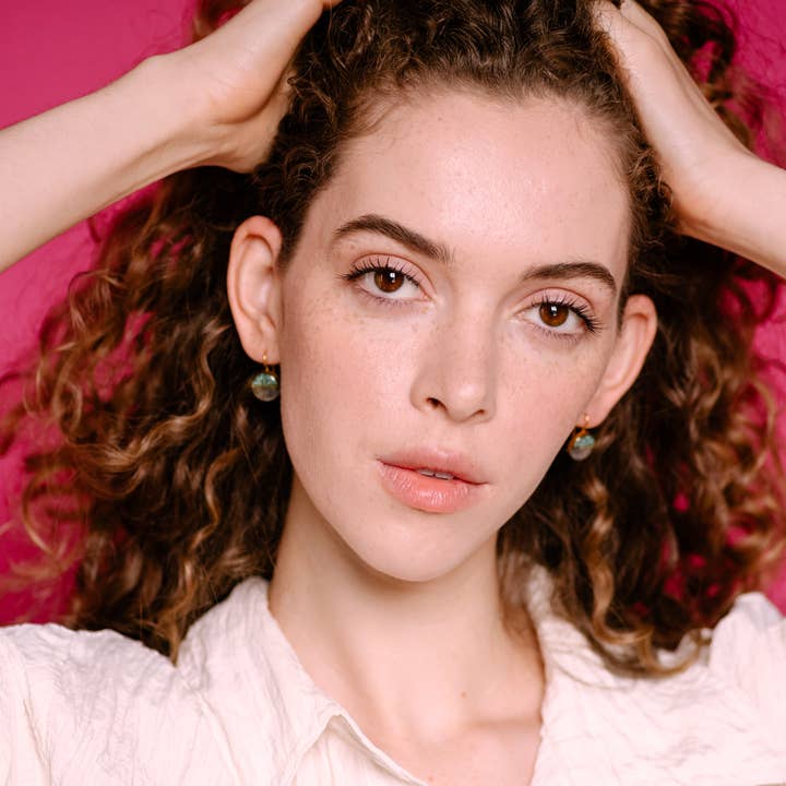 Cameoko - Wholesale Dangle Earrings - Crushed Gemstone Horizon Earrings3