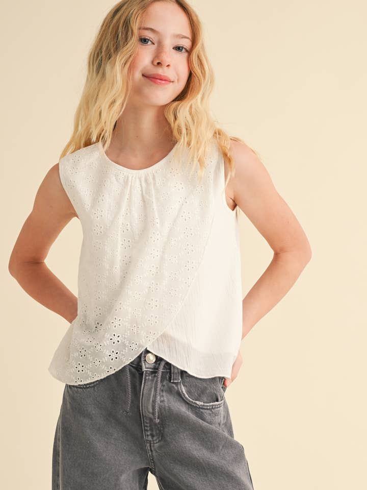 heart and arrow - Vente T-shirt – enfant - HAUT SANS MANCHES TULIPE POUR FILLES PRÉ-ADOLESCENTES (7-14)1