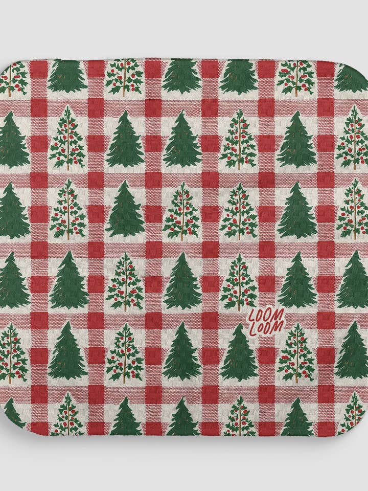 Pine Plaid Dishcloth for wholesale by Loom Loom