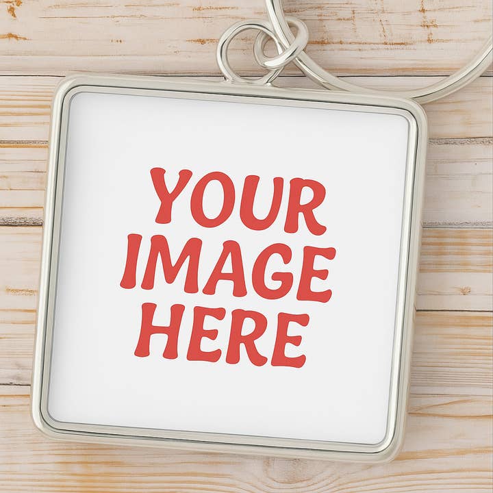 Create Your Own Keychain - Square Metal Image Keychain for wholesale by PlanetJill