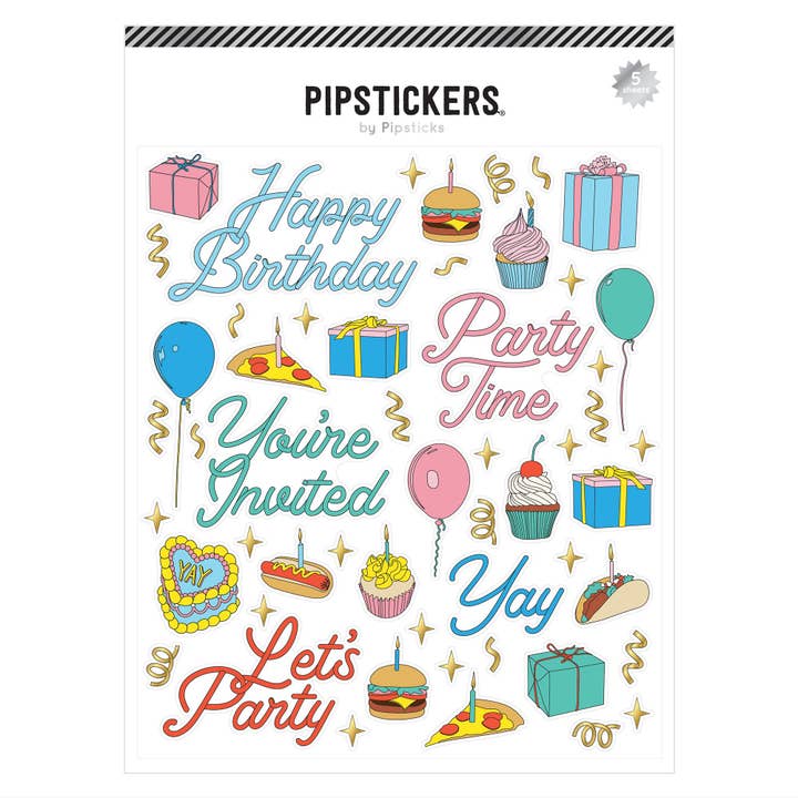 Get The Party Started Labels (5ct) for wholesale by Pipsticks