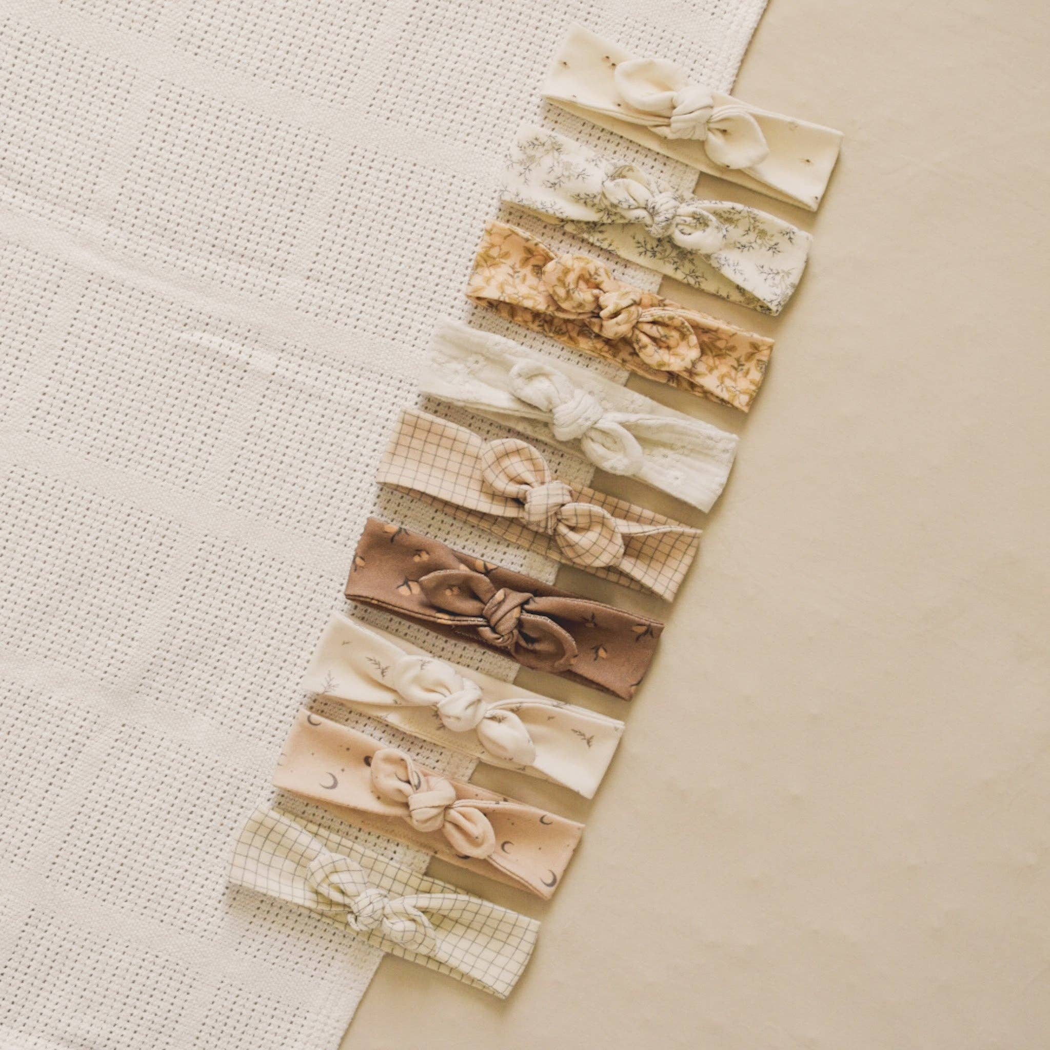 Millinoon - Wholesale Fashion Headband - Baby - Petit Carreau organic cotton knit headband3