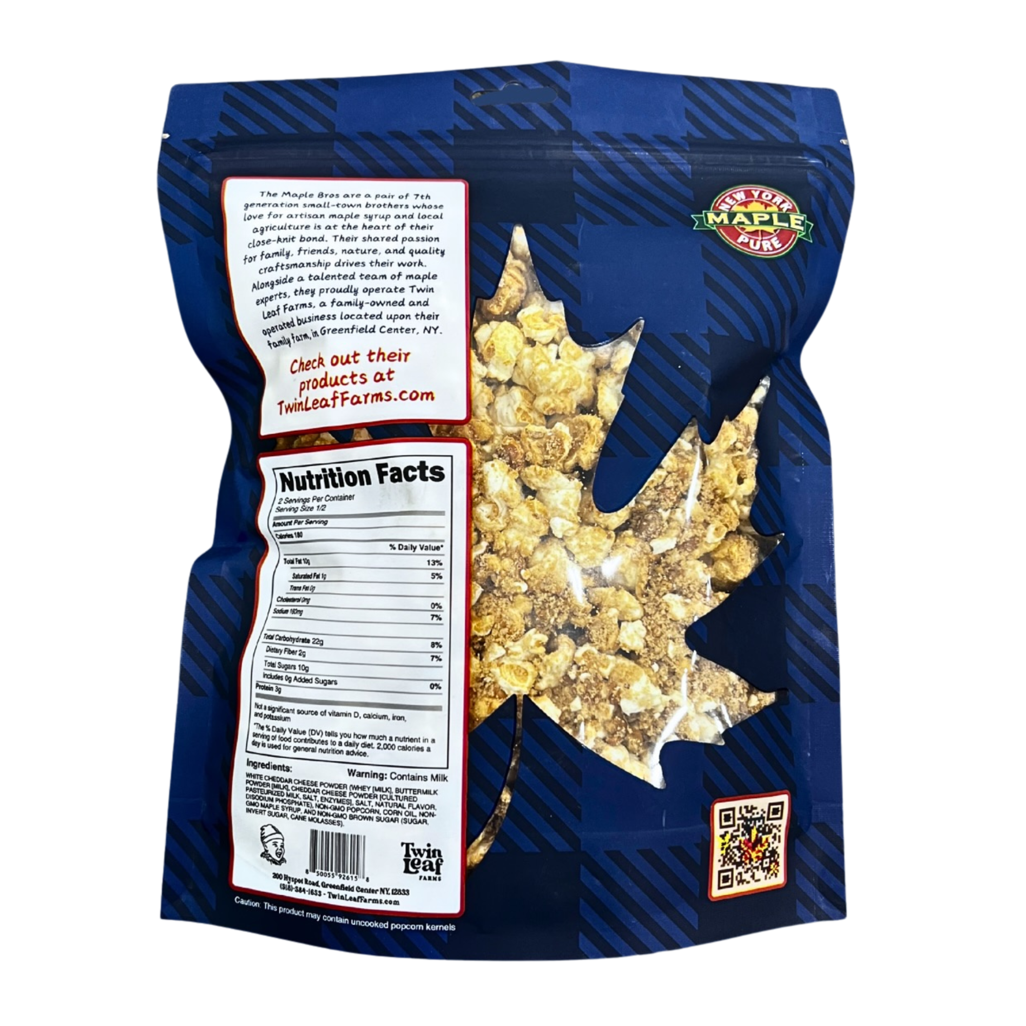 Twin Leaf Farms - Wholesale Popcorn - Maple Bros Maple Cheddar Jalapeño Popcorn1
