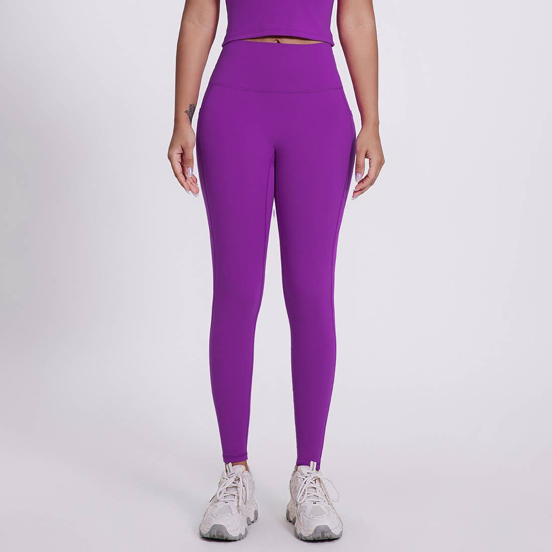 Sodalemon – Leggings de desporto/casuais - Mulher por atacado – Calças de Ioga com Bolsos Laterais para Mulheres, Leggings Desportivas sem Costura Frontal11