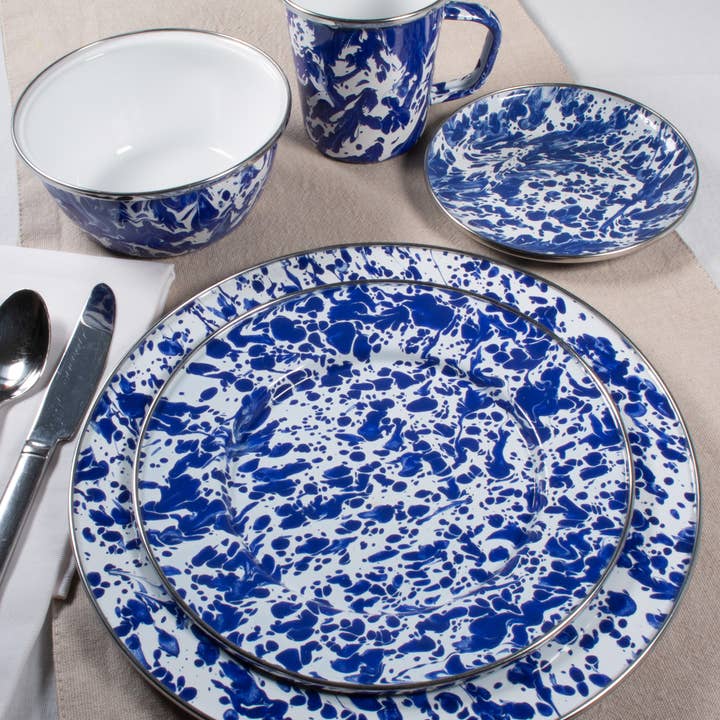 Golden Rabbit Home - Wholesale Colander - Cobalt Swirl Set Of Colanders