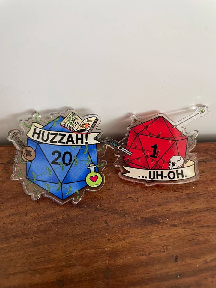 Rollo de dados - Alfiler acrílico para venta al por mayor de Oli Jolly Ink