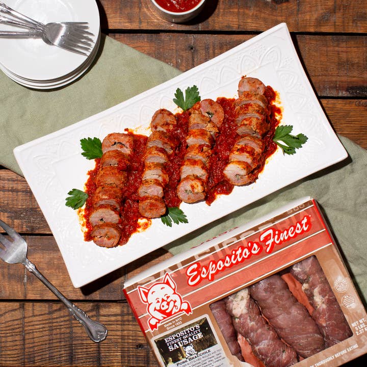 Esposito's Sausage - Wholesale Sausage - 5lb Pork Bracciole (Hand Tied)