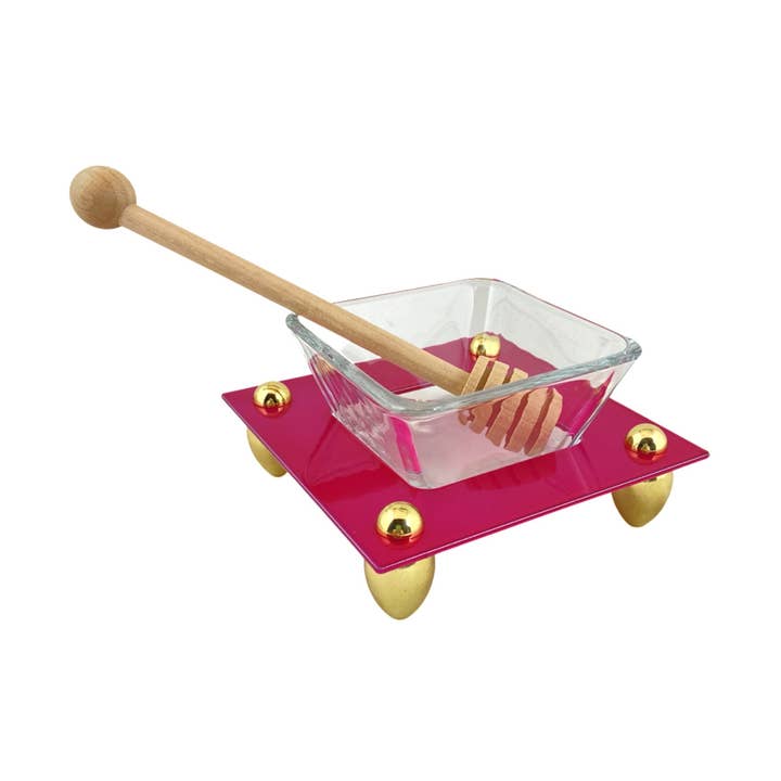 Contemporary Honey Dish for wholesale by Joy Stember Metal Arts Studio LLC