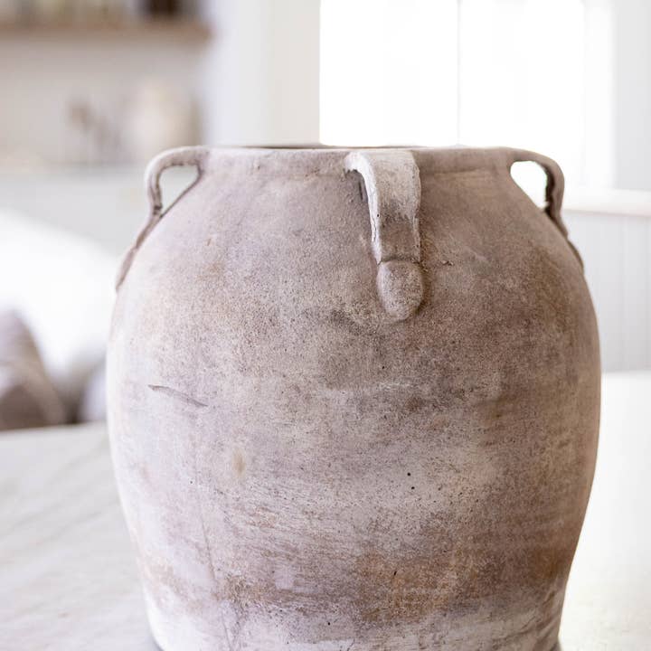 Luxe B Co - Wholesale Vase - Blanc Beige Wash Vase Pot With Handles Large8