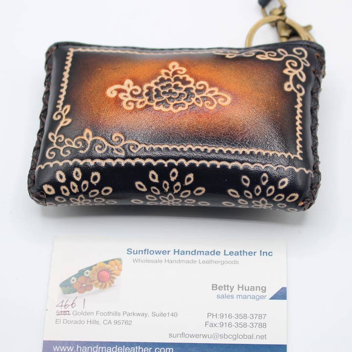 Sunflower Handmade leather inc - Wholesale Coin Purse - Women's - leather coin purse wallet guitar credit card holder2