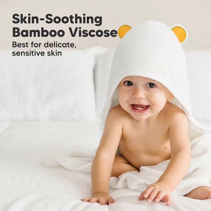 Ours Serviette à capuche KeaBabies Cuddle pour bébé en vente sur Faire2