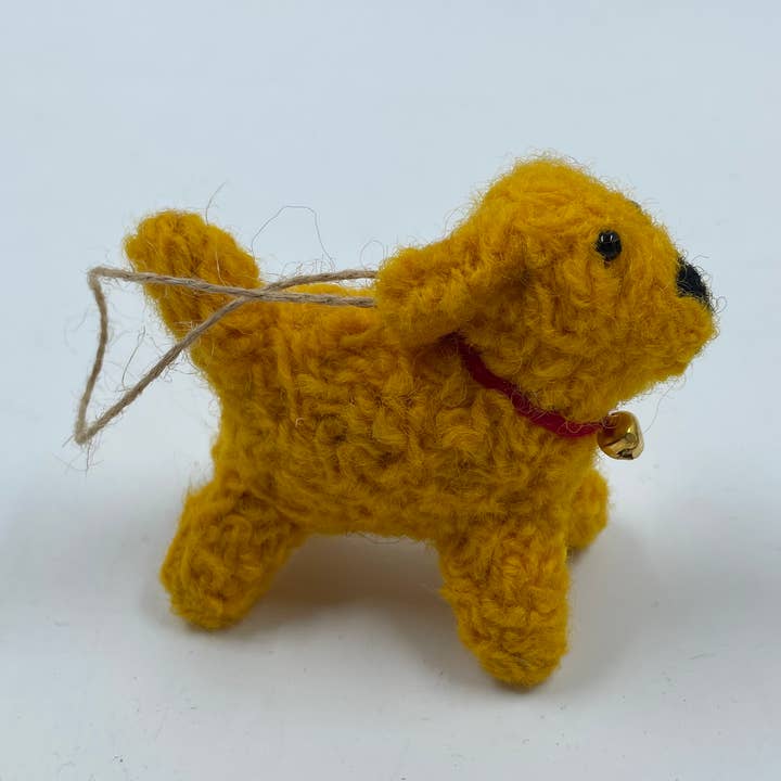 Funky Yak Ltd - Wholesale Keychain – Women's - Handmade Cute Felt Orange Dog Keyring3