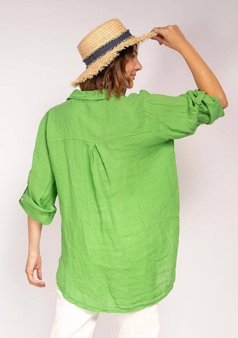 la maison des fibres naturelles - Wholesale Button Down Shirt - Women's - 100% linen shirt 62015946