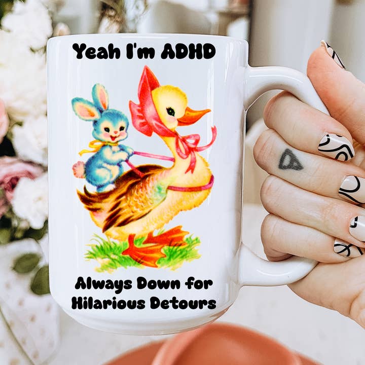 Sim, eu sou a caneca de café com TDAH por atacado de Ace the Pitmatian Co