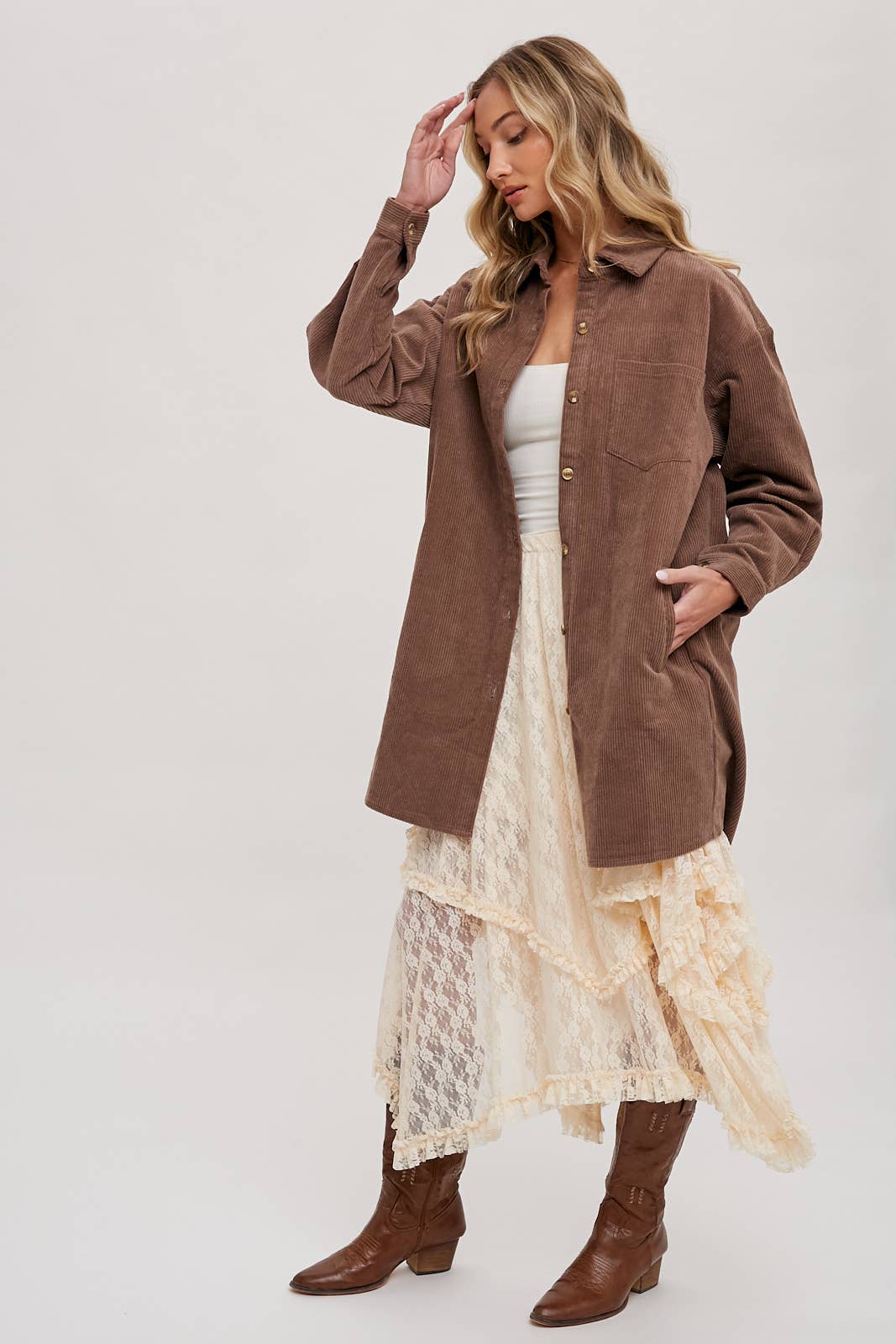 Bluivy – Großhandel Rock – Damen – MIDIROCK MIT SPITZENBÄNDERN29