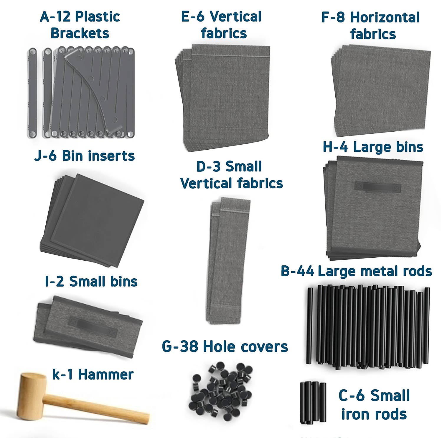 Clara Clark - Vente Bacs de rangement - Organisateur de rangement Cube0