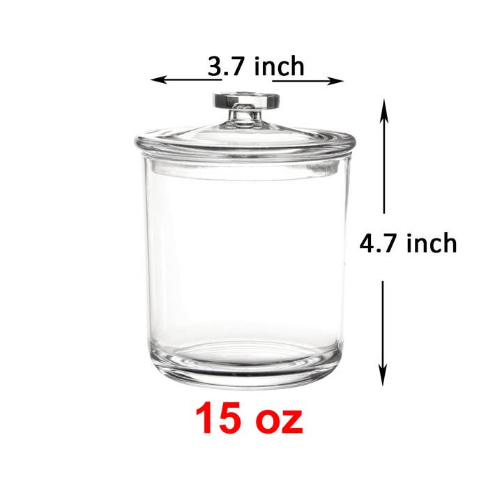 Youngever - Wholesale Jar - Youngever 2 Pack 15OZ Clear Plastic Apothecary Jars1