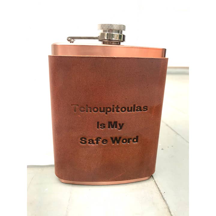 Jimmyrockit – Großhandel Taschenflasche – Lederflasche - New Orleans Tchoupitoulas ist mein sicheres Wort