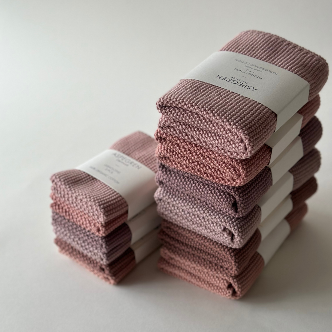 Aspegren Denmark - Wholesale Tea Towel - Kitchen Towel - 100% Organic - Knitted - Solid - Root Beer1