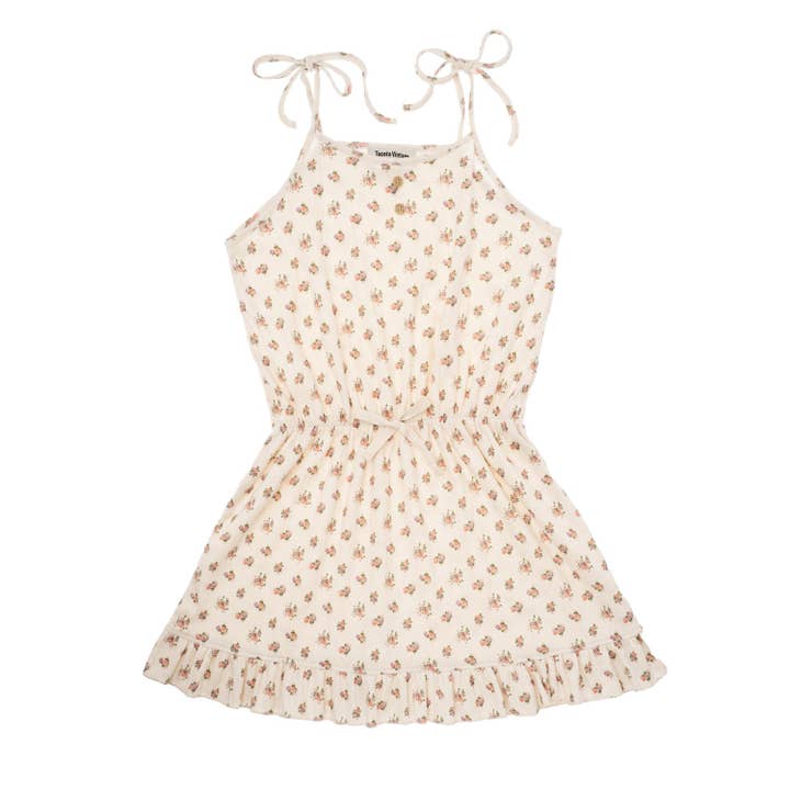 Vestido Floral com nervuras S33223 por atacado de Tocoto Vintage