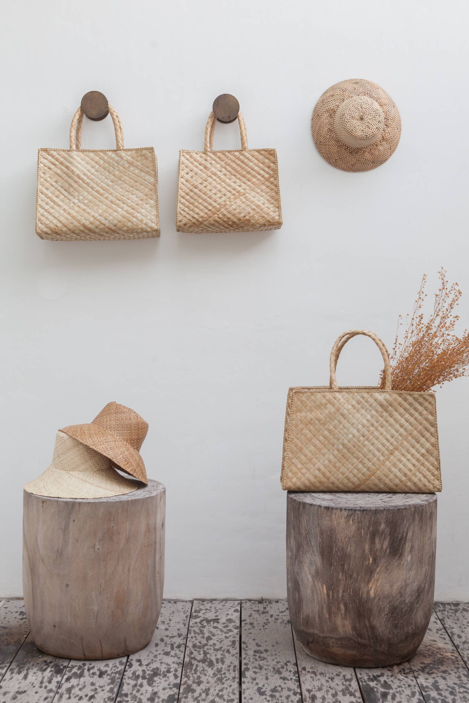 Village Thrive - Wholesale Bucket Hat - Women's - Woven Bucket Hat in Blonde9