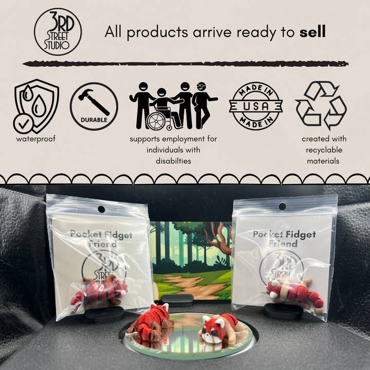 Red Panda for wholesale by Third St. Studio