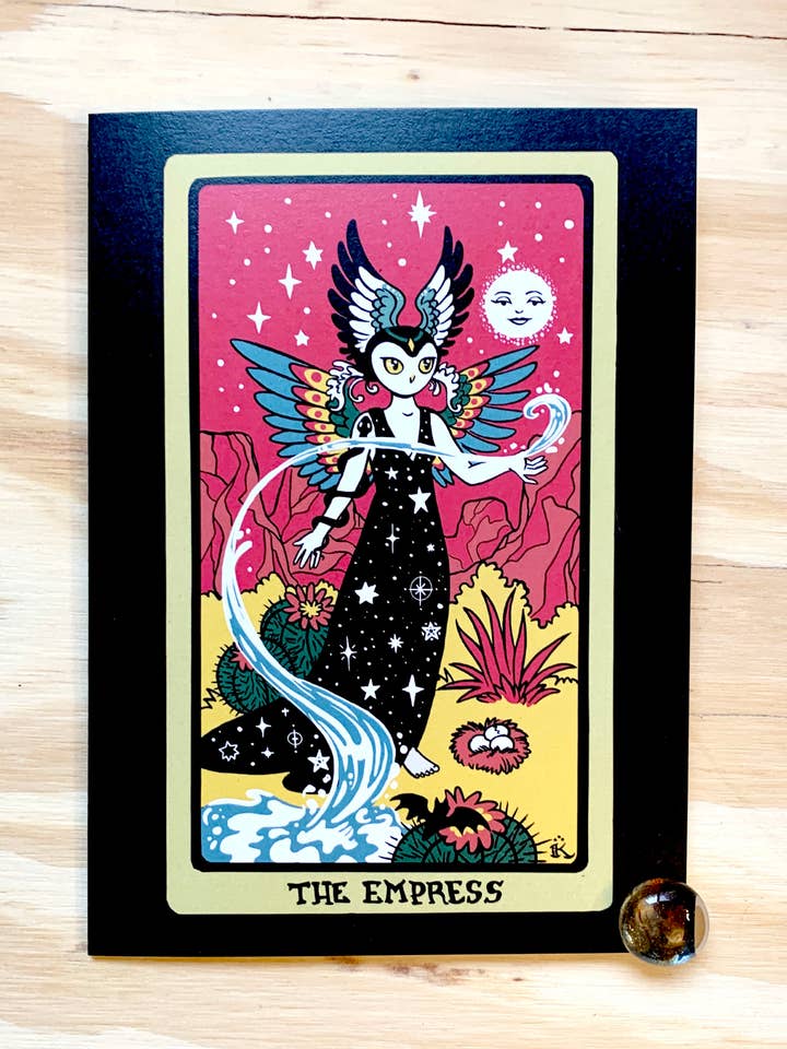 The Empress Greeting Card Owl Design for wholesale by Secret Creatures