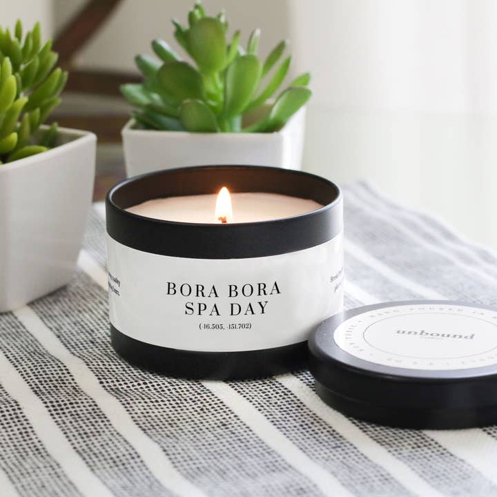 Bora Bora Spa Day - Coconut Soy Destination Candle - 3.2oz for wholesale by Unbound Candles