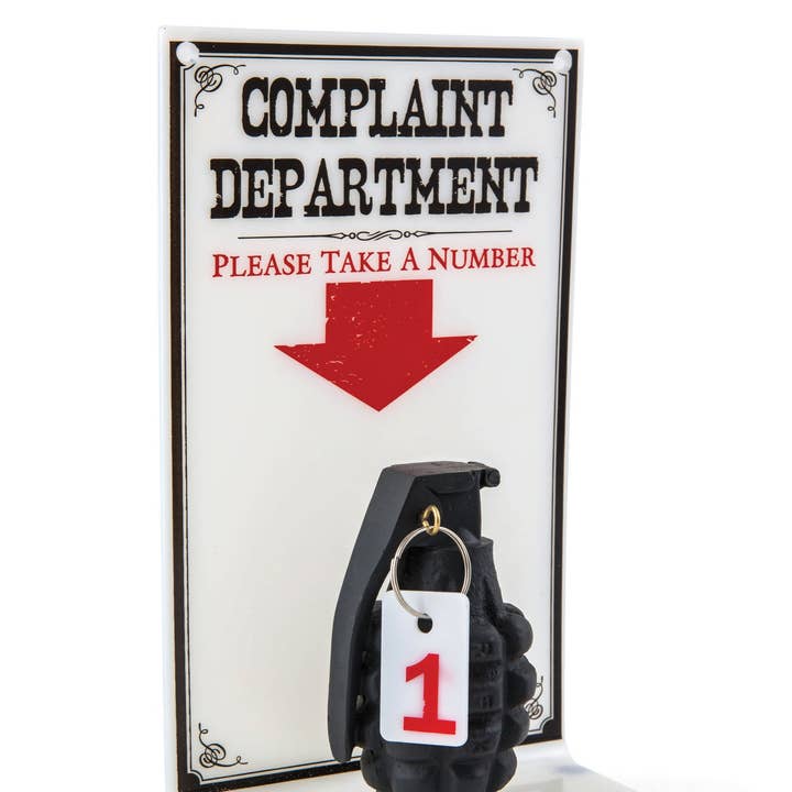 BigMouth Inc - Wholesale Gag Gift/Novelty Gift - The Complaint Dept Sign