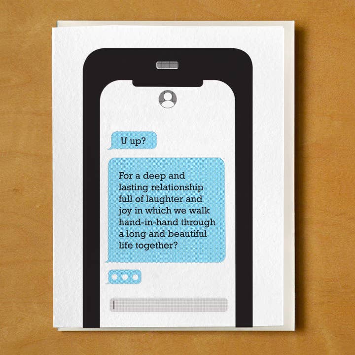 U up? Greeting Card for wholesale by McBitterson's