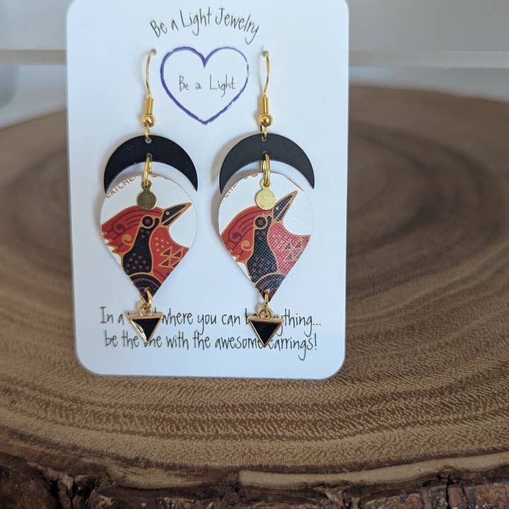 Be a Light Jewelry - Wholesale Dangle Earrings - Bird Art Earrings: Birds of North America, Stylized Art5