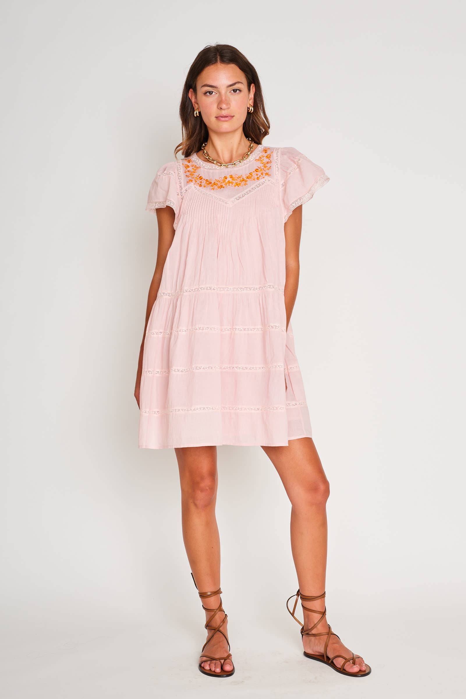 SOFT BLUSH ZAYLEN DRESS for wholesale on Faire2