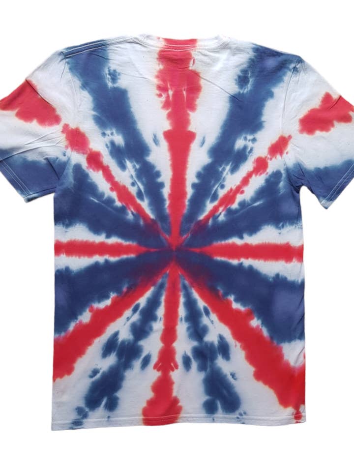 Handgefärbtes Union Jack Batik-T-Shirt - Britische Flagge Tee für den Großhandel von VeEco Gifts