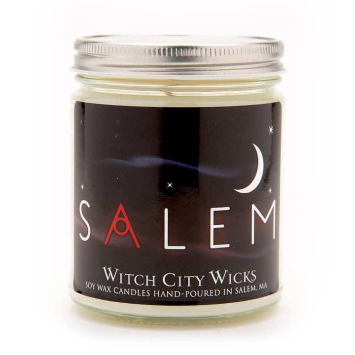 Witch City Wicks - Vente Bougie en bocal - Bougie à la cire de soja Salem 0