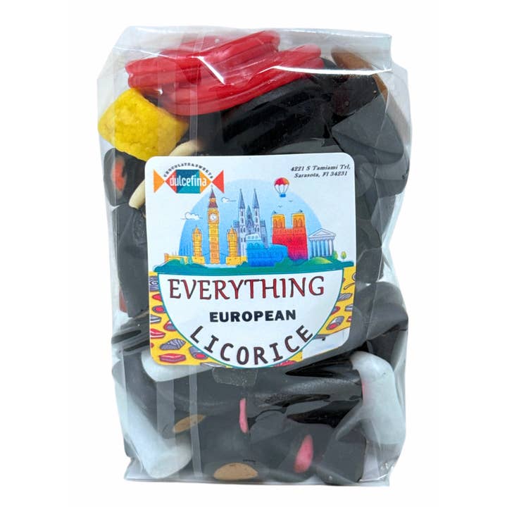 Dulcefina Chocolate and Sweets - Wholesale Licorice - Everything Euro Licorice Mix (Sweet, Salty and Fruity) 10oz