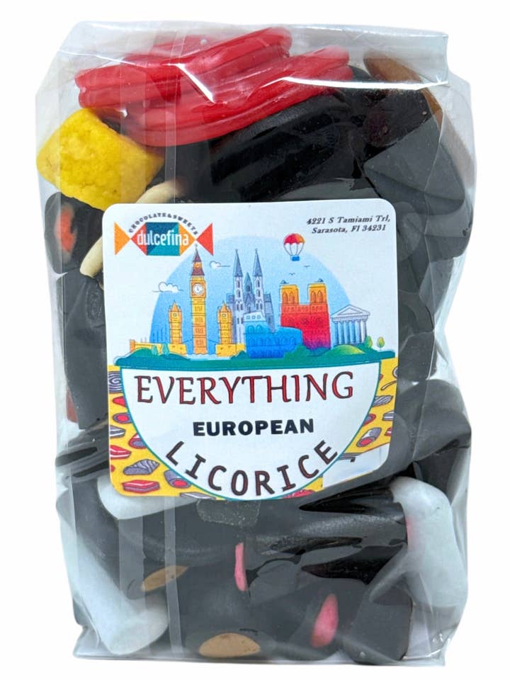 Mélange de réglisse tout-en-un (sucré, salé et fruité) 10oz pour la vente par Dulcefina Chocolate and Sweets