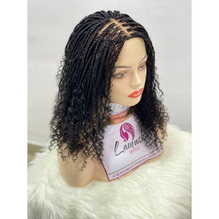 Lamuskwigs - Wholesale Wig/hair piece - Knotless goddess bob wig, braided wig,boho braids, bohemian2